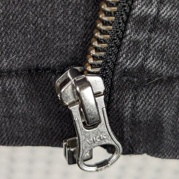 Jessica Simpson XS Black Faux Fur Collar Denim Moto Jacket Women’s Y2K Style - Picture 5 of 5